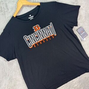 Fanatics Cincinnati Bengals T-Shirt NFL Black Graphic Tee Cotton Sz 2XL NWT
